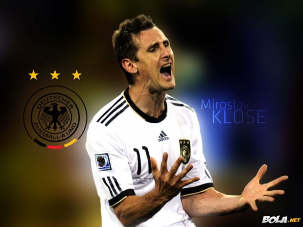 Maillot Adidas Allemagne Domicile 2009-2010 – Klose #11 – Blanc Taille L